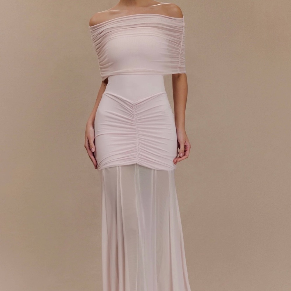 Meshki Strapless Blush Dress